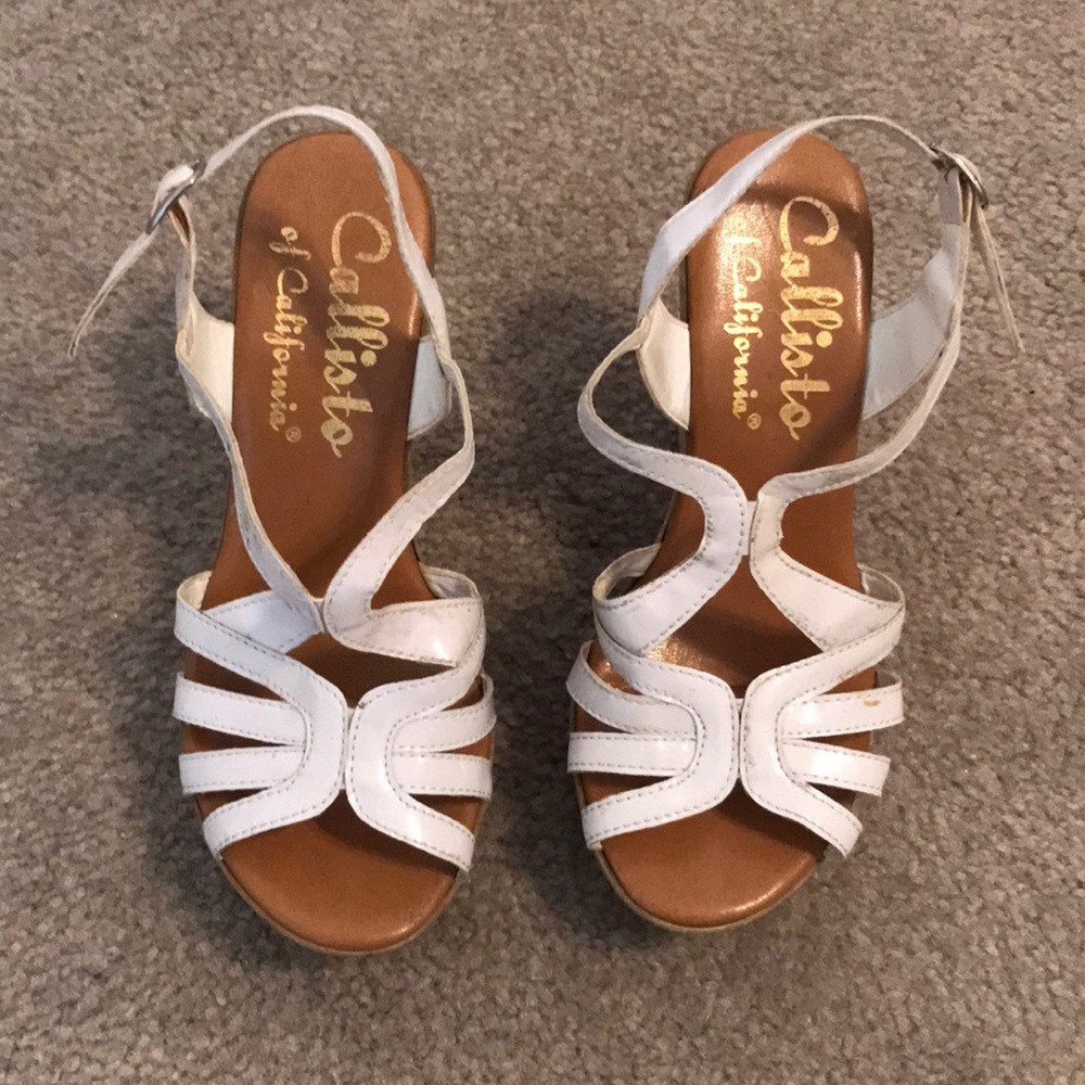 Callisto white wedges